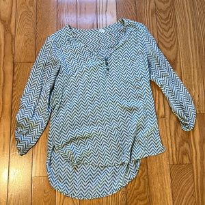 Herringbone patterned blouse